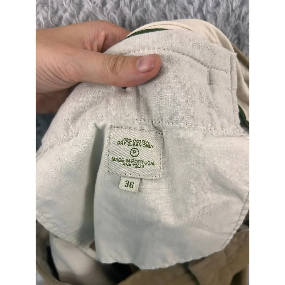 Orvis‎ 100% Cotton Chinos Size 36 Khaki Made in Portugal | Classic Fit Pants